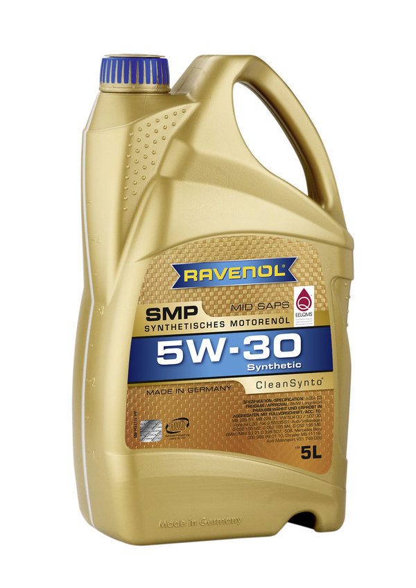 RAVENOL SMP SAE 5W-30 (LongLife III für VW / Audi / Seat / Skoda und BMW und Mercedes) (5 L)