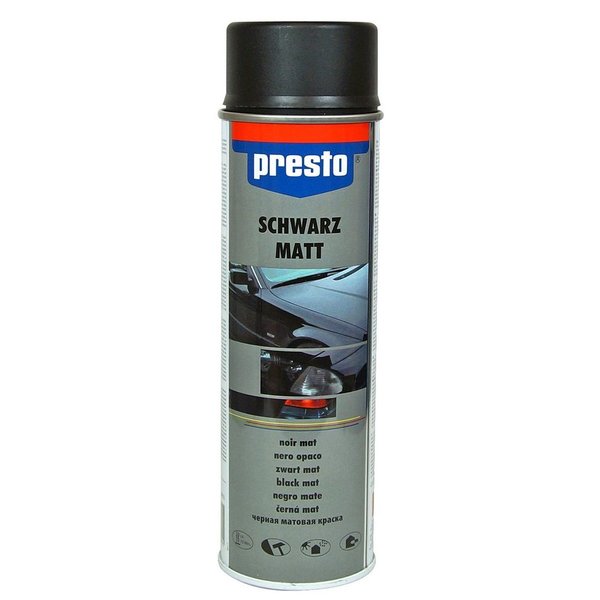 Farb-Spray / Rally-Spray SCHWARZ MATT Presto (500 ml)