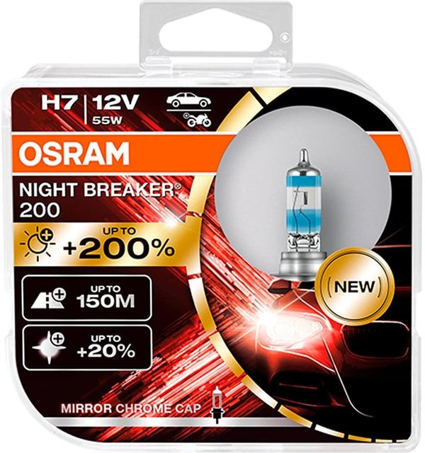 H7 12V 55W PX26d - Osram NIGHT BREAKER +200% Duo Box, 2er Set