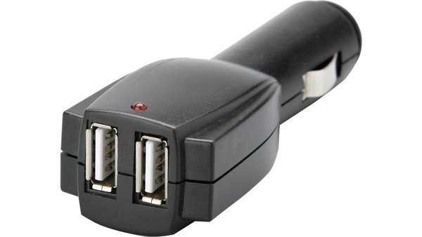 USB Ladeadapter für Zigarettenanzünder, 2-fach, 12V, 2100mA