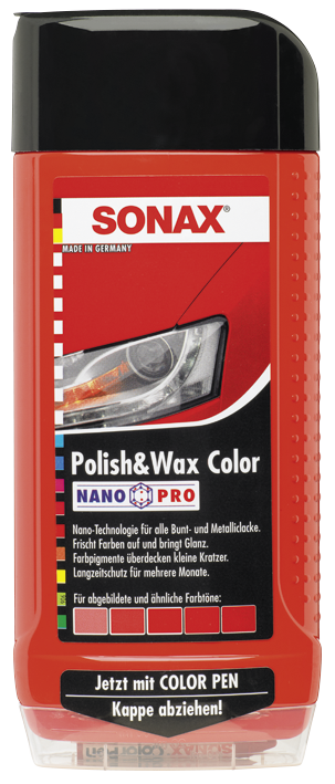 SONAX Polish & Wax Color NanoPro rot (500 ml)
