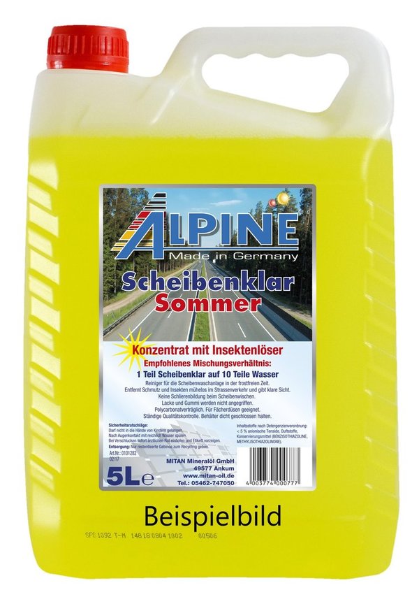 ALPINE Sommer-Scheibenklar Konzentrat 1:10 mit Insektenlöser