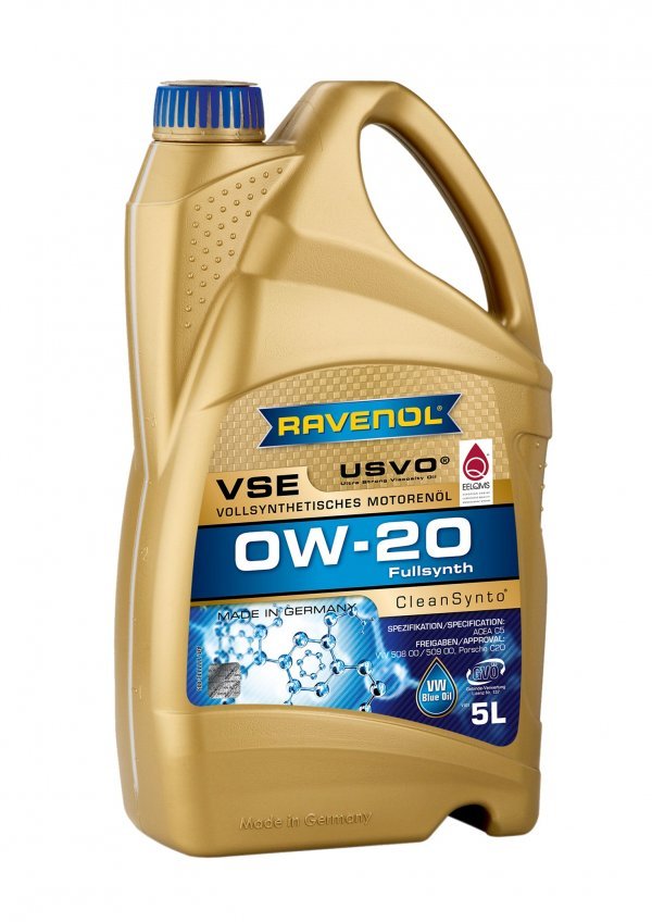 RAVENOL VSE SAE 0W-20 (VW Blue Oil für VW / Audi / Seat / Skoda) (5 L)